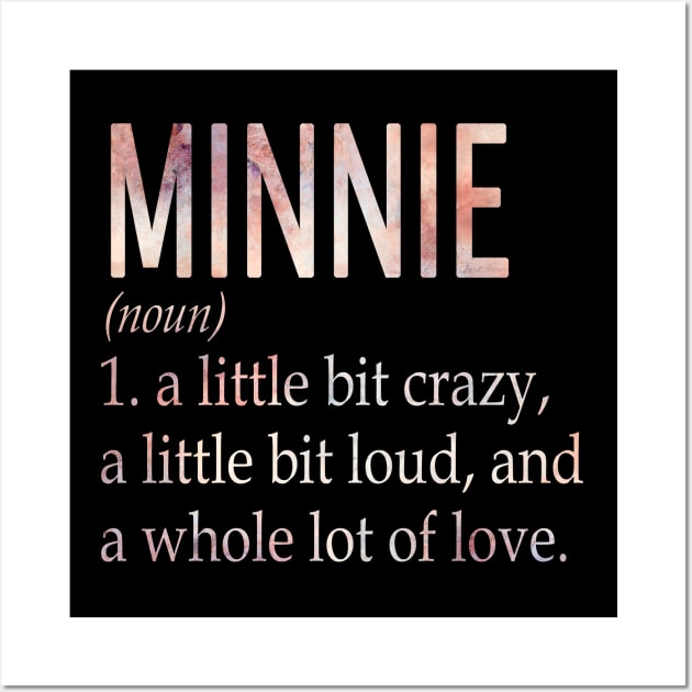 Minnie Girl Name Definition Wall Art by ThanhNga